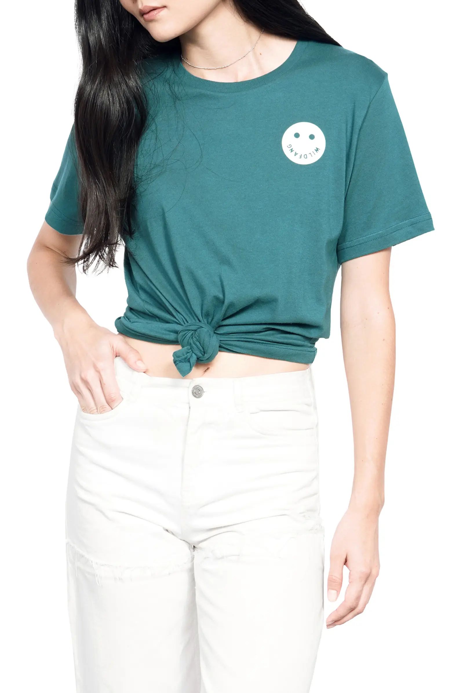 The Smiley Knotted Front Graphic Tee | Nordstrom