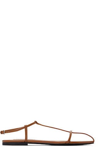 Brown Cage Flat Sandals | SSENSE
