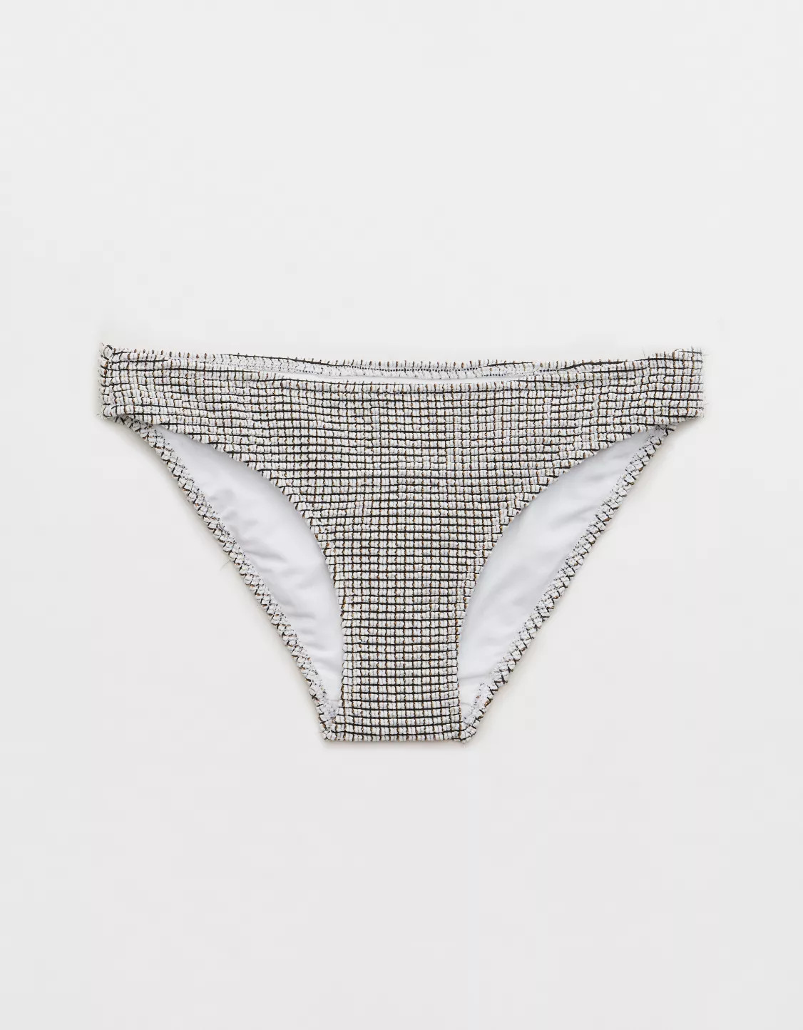 Aerie Lurex Crinkle Full Coverage Bikini Bottom | American Eagle Outfitters (US & CA)