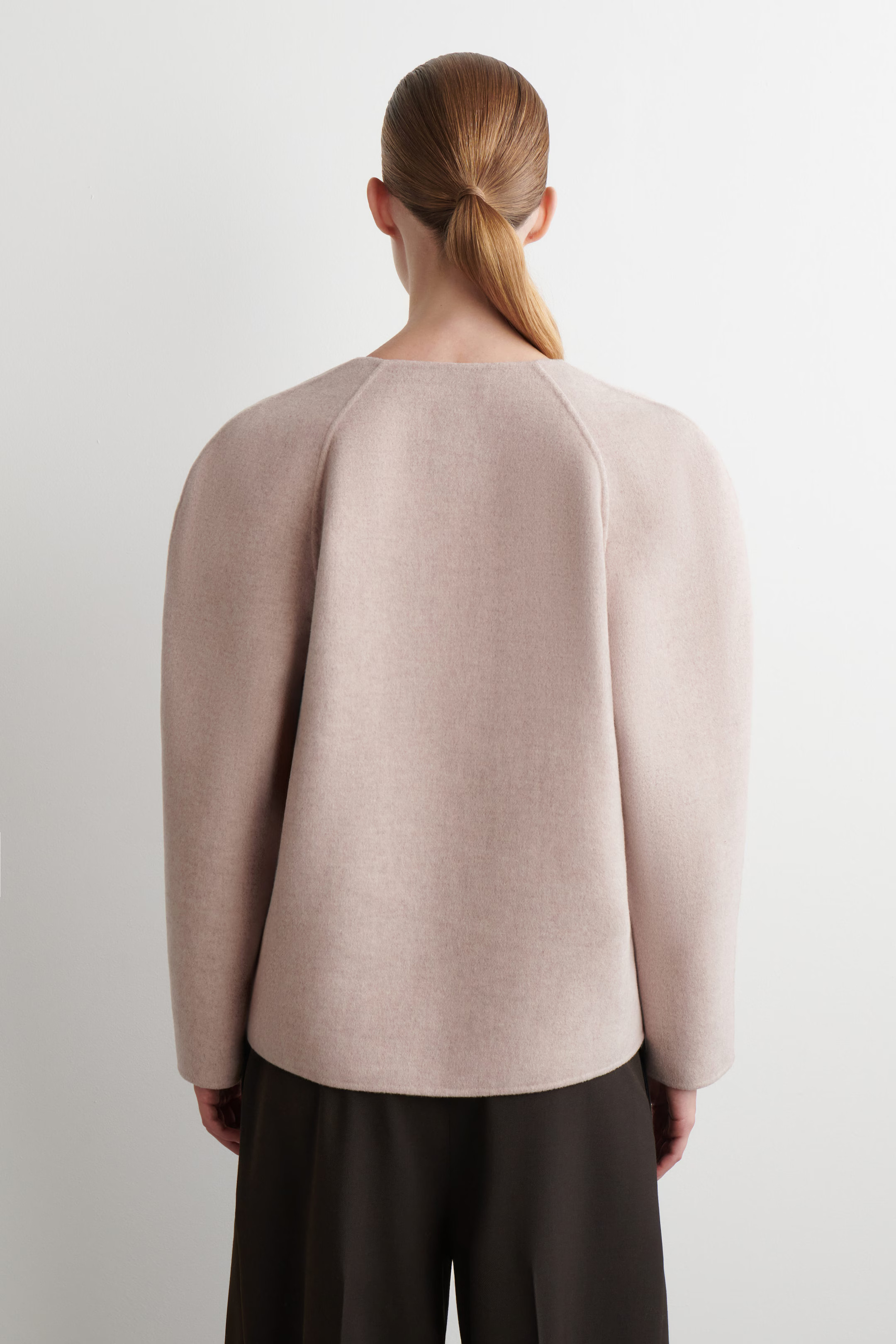 DOUBLE-FACED WOOL TOP - LIGHT BEIGE | COS | COS UK