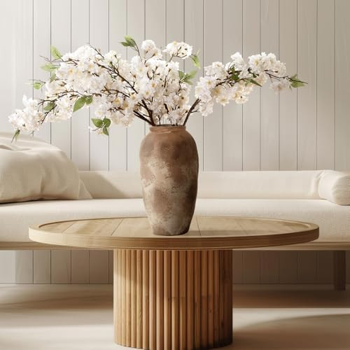 Artificial Cherry Blossom Branches 38 Inch Fake Wedding Silk Cherry Blossom Tree Stems 4 Pcs Faux... | Amazon (US)