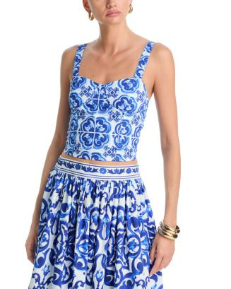 AQUA Tile Tank Top - Exclusive | Bloomingdale's Women | Bloomingdale's (US)