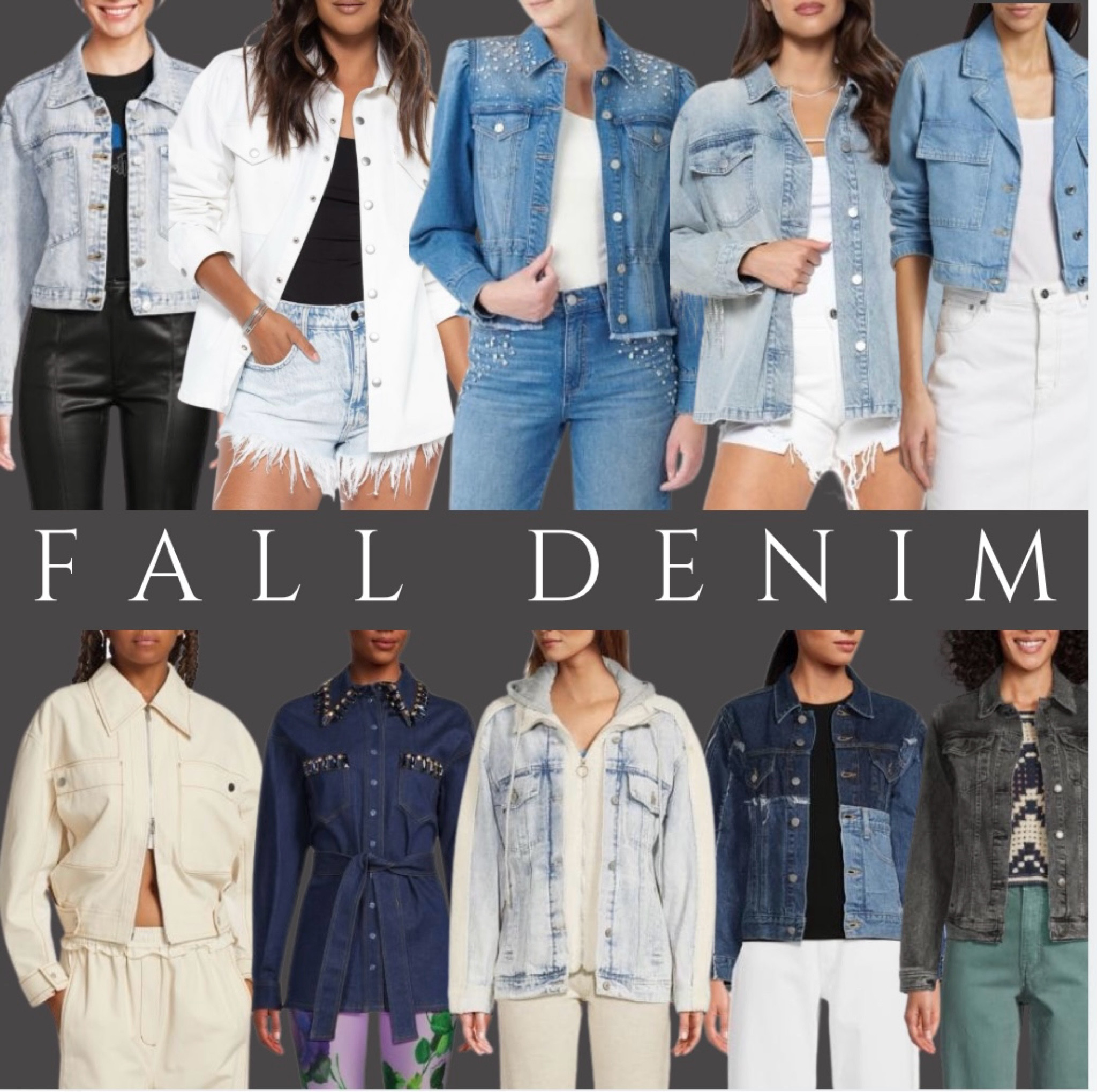 Saks, denim, jacket, denim jacket, fall jacket, fall denim jacket, designer, white, long sleeve denim jacket, faux leather jacket, rhinestone denim jacket, embroidered denim jacket, denim crop jacket, faded denim jacket, hooded denim jacket 

#LTKSeasonal #LTKSaleAlert #LTKStyleTip