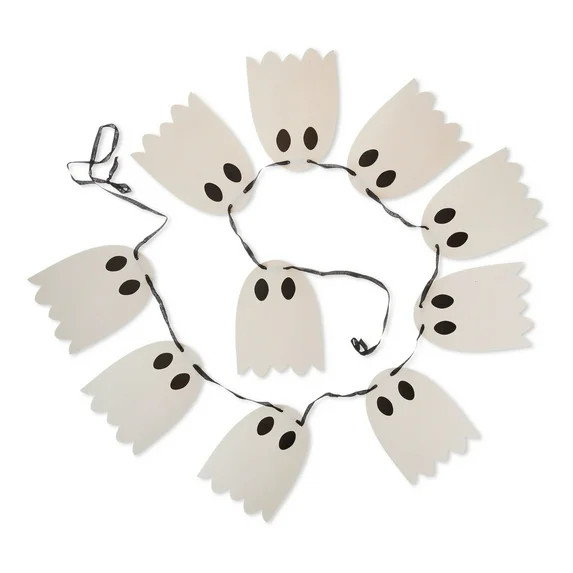 Glitter Ghost Banner, White, 6', Halloween by Way To Celebrate | Walmart (US)
