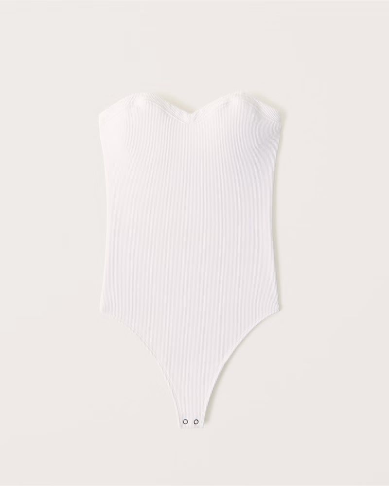 Seamless Ribbed Strapless Bodysuit | Abercrombie & Fitch (US)