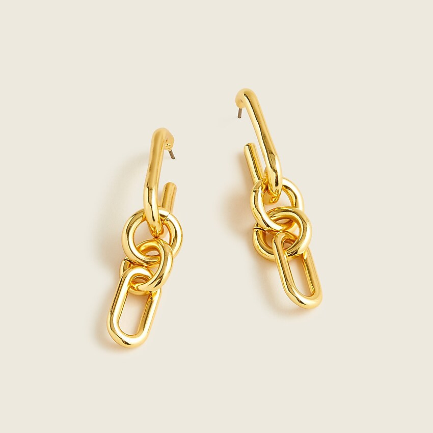 Mixed link chain drop earrings | J. Crew US