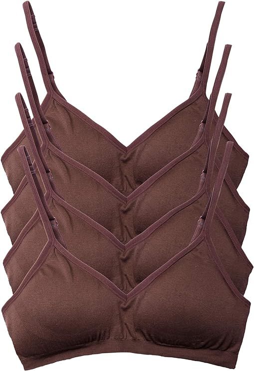 Kalon Women’s 4 Pack Demi Padded Bralette Wireless Comfortable Bra | Amazon (US)