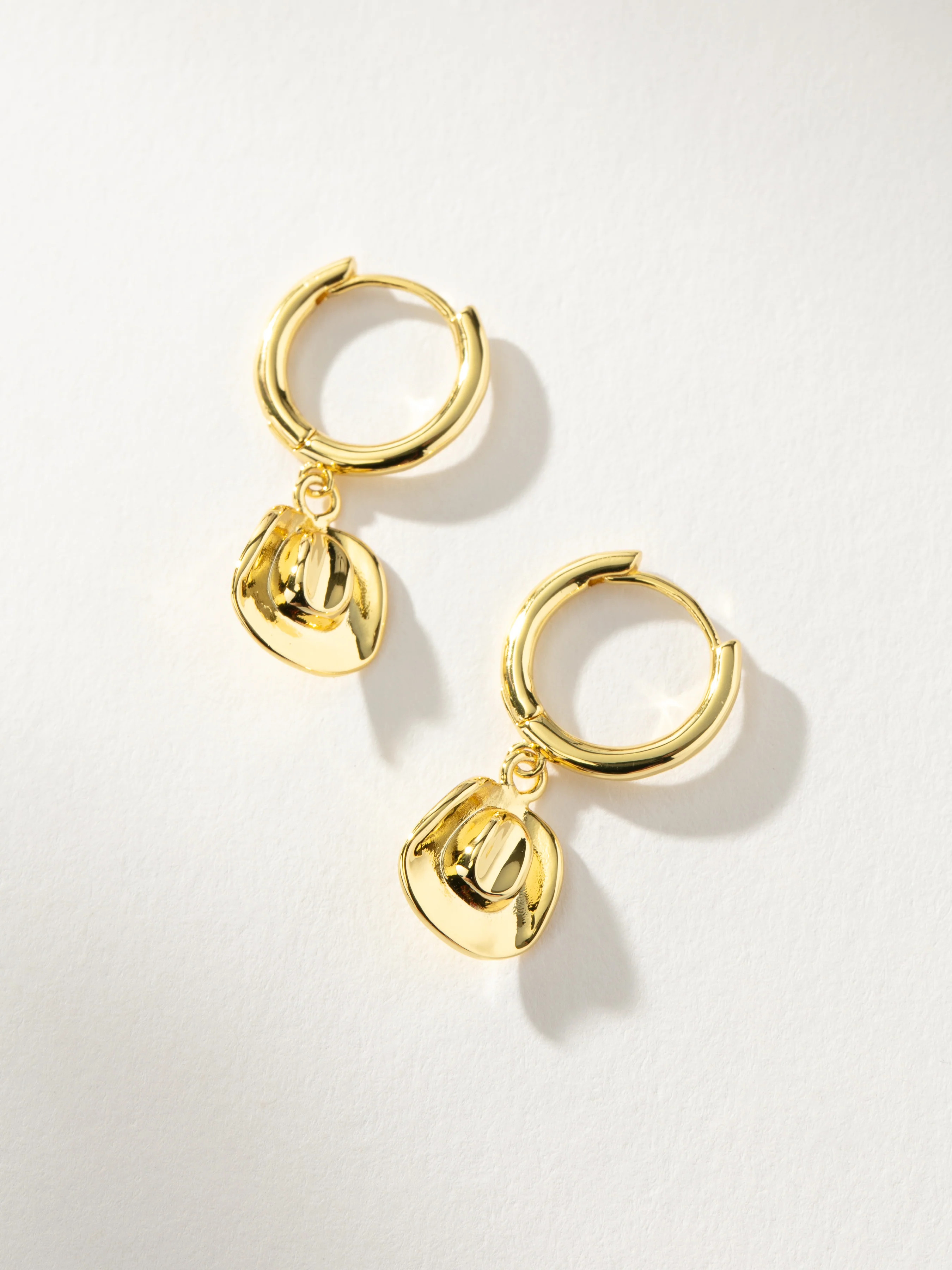 Cowboy Hat Huggie Earrings in Gold | Uncommon James | Uncommon James