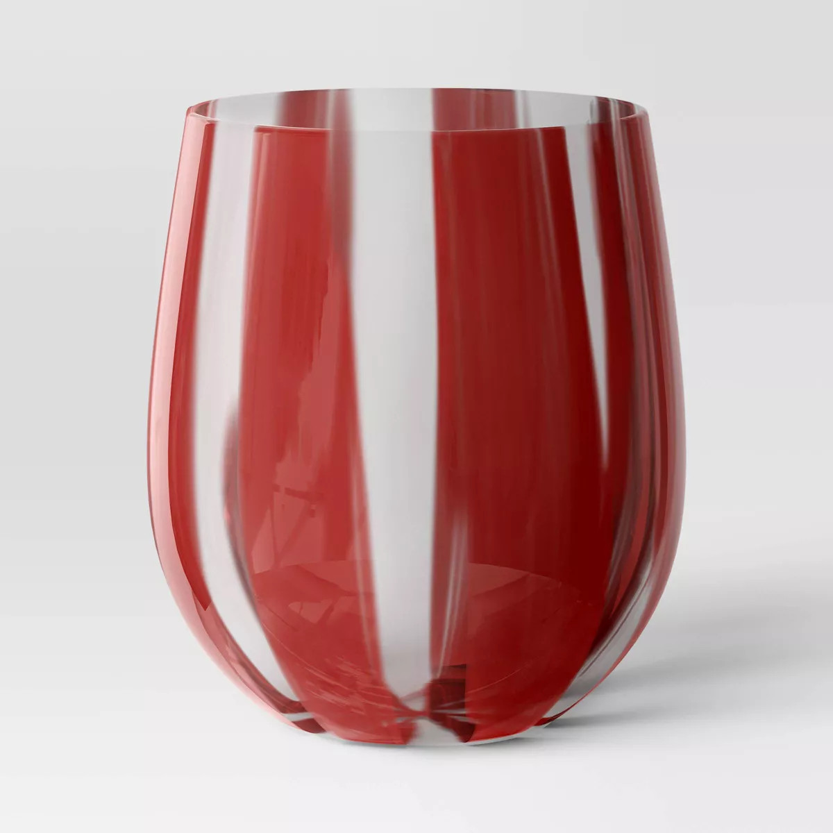 14 fl oz Red Striped Wine Glass - Threshold™ | Target