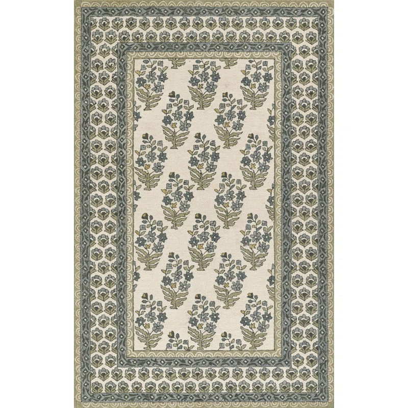 Momeni Cotswold Traditional Hand Tufted Wool Green Area Rug 8' X 10' | Wayfair North America