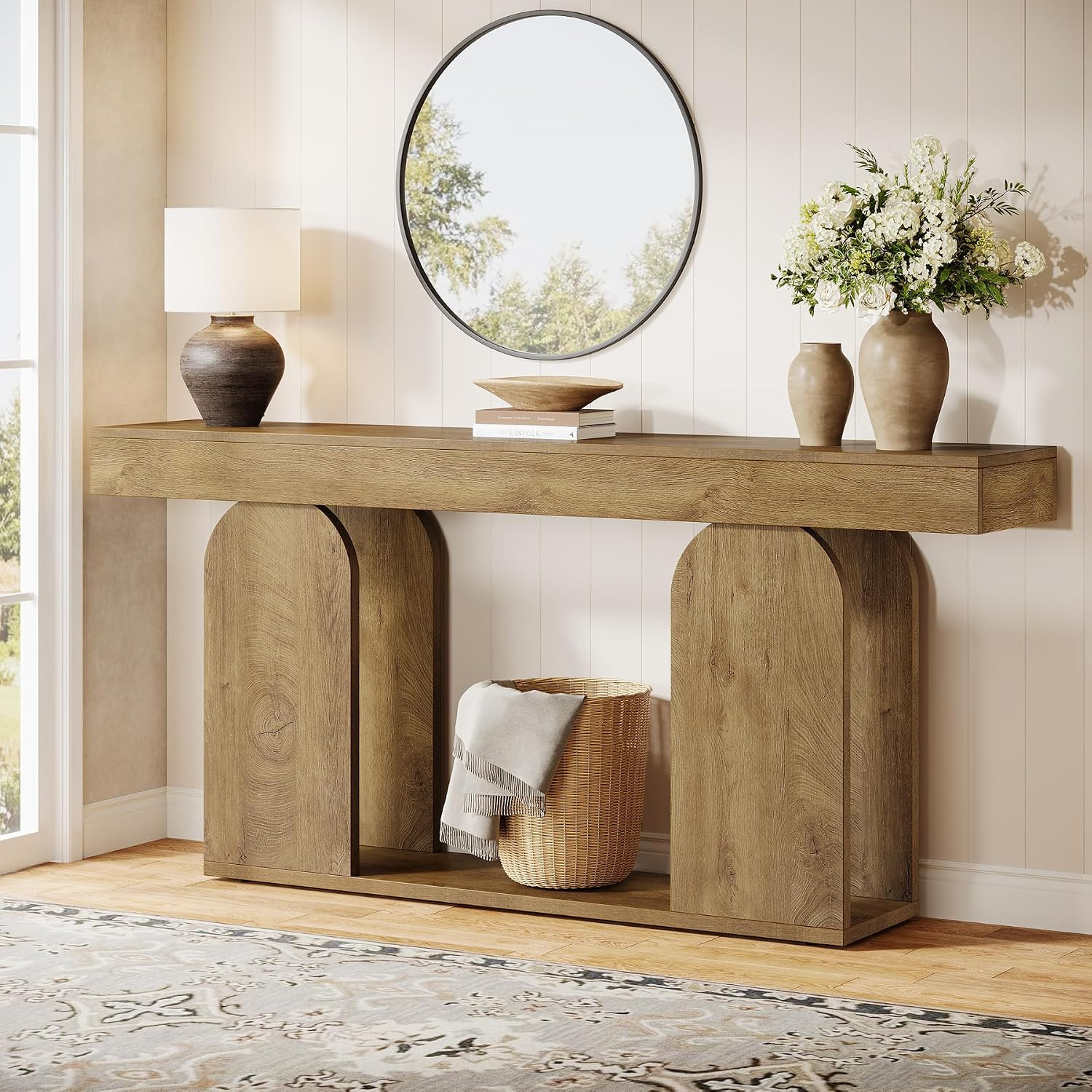 Tribesigns 70.9-Inch Extra Long Sofa Table, Farmhouse Console Tables with Wood Frame and Storage ... | Amazon (US)
