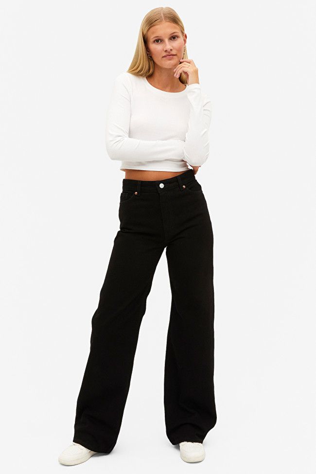 Yoko black jeans tall | Monki