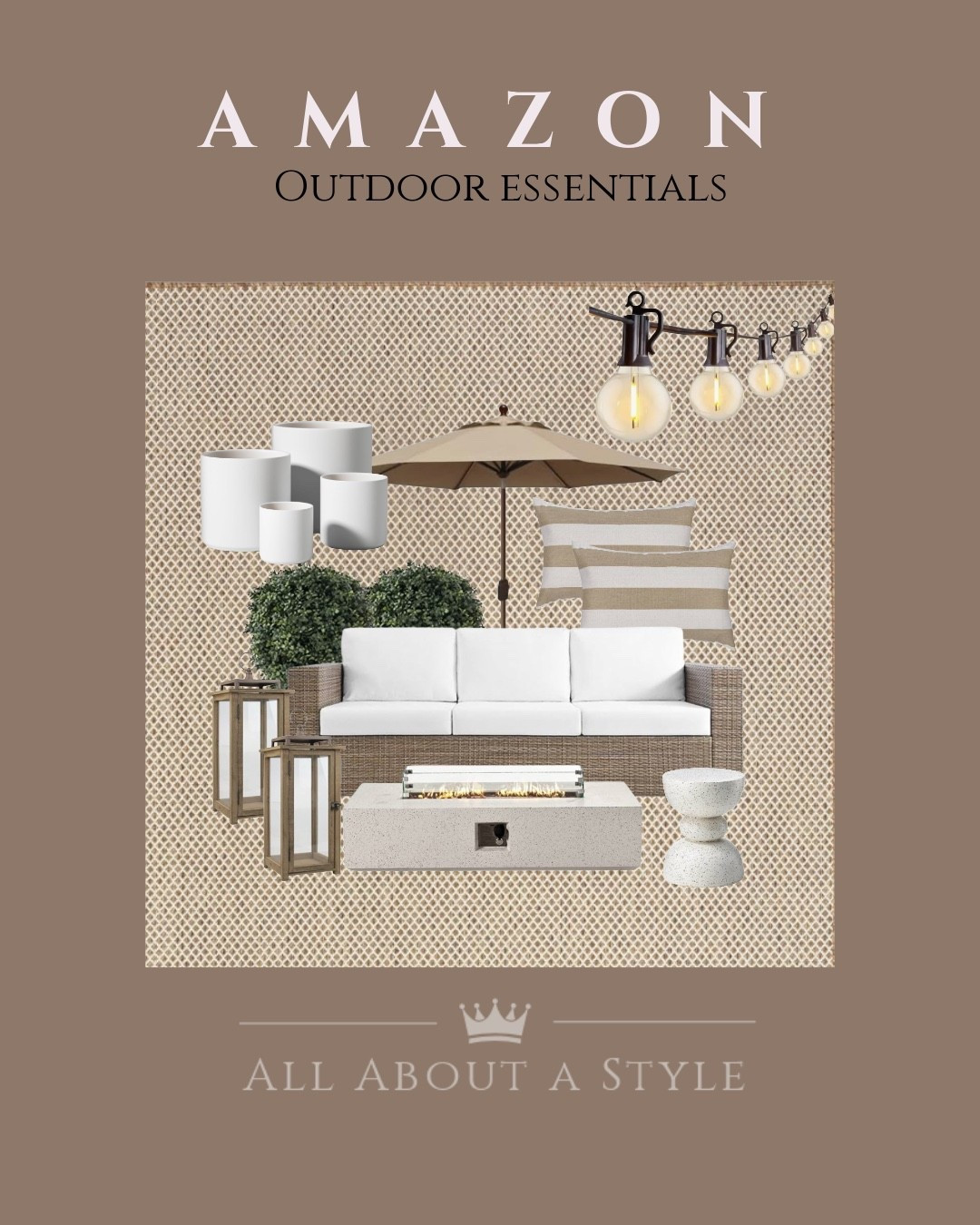 If your back patio needs a little love… this is your sign. 

Tap to shop the pieces that bring this look to life + start your own outdoor refresh 🤍

#LTKhome #LTKstyle #AmazonFinds #AmazonHome #PatioInspo #OutdoorLiving #BackyardVibes #HomeInspo  #NeutralHome #SpringRefresh #SummerReady #OutdoorDecor #LTKunder100 #SimpleStyle