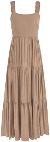 PRETTYGARDEN Vestidos femininos de verão 2024 casual rodado cansado maxi vestido de praia costas... | Amazon (BR)