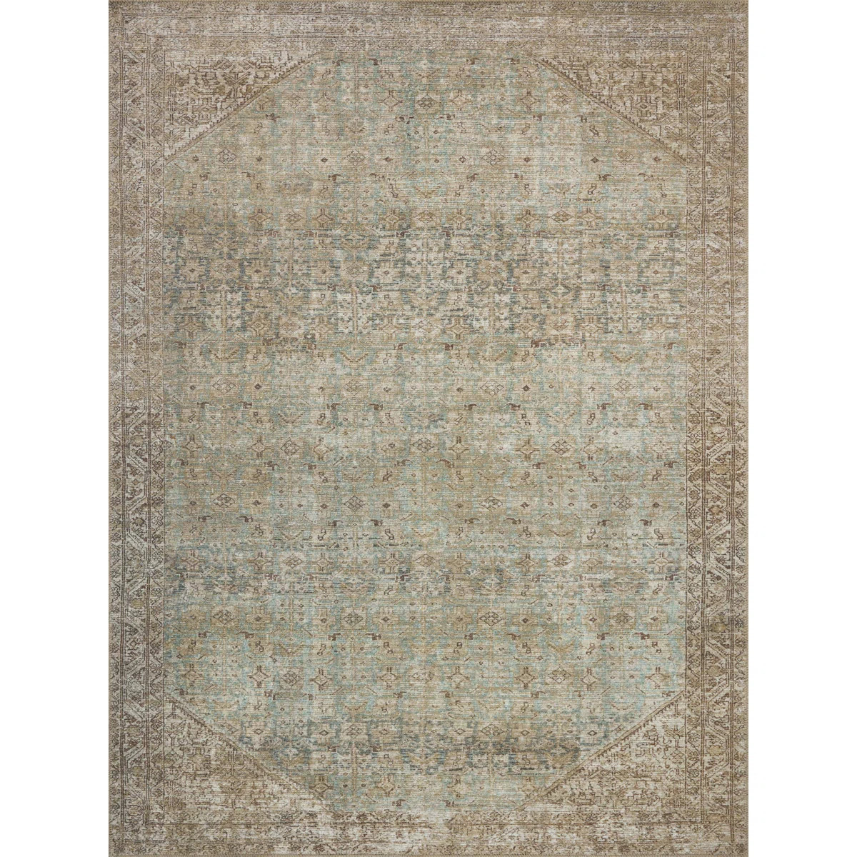 Amber Lewis x Loloi Cambria Aqua / Natural Area Rug | Wayfair North America