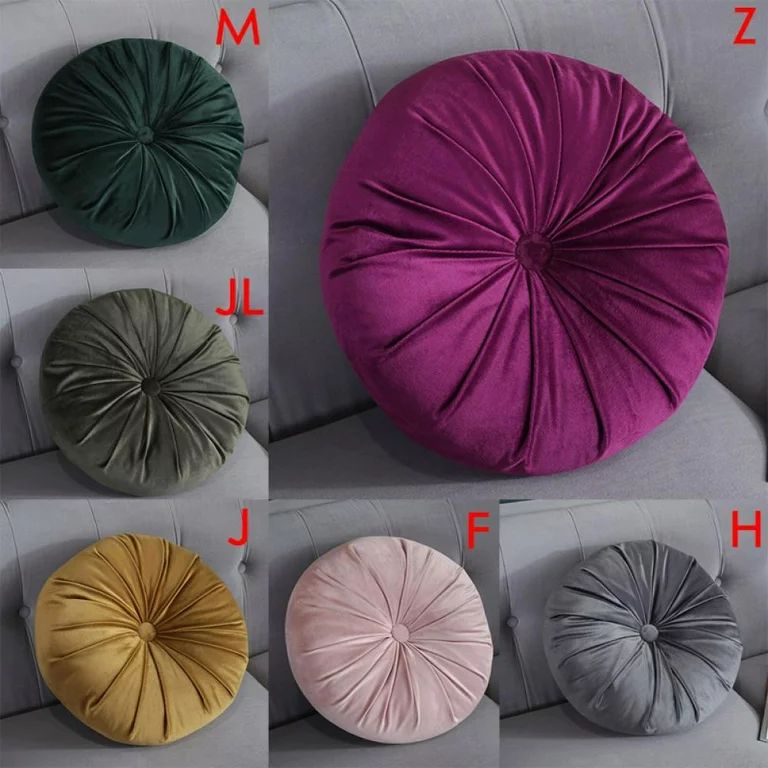 Cashmere PP Cotton Pleated Round Pumpkin Throw Pillow Couch Cushion Floor Pillow Decorative For H... | Walmart (US)