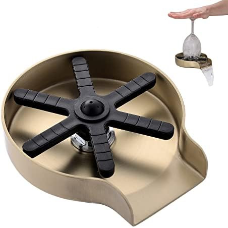 havin Brushed Gold Glass Rinser, Stainless Steel Material,Cup Washer Cleaner,Bottle Washer Cleaner,  | Amazon (US)