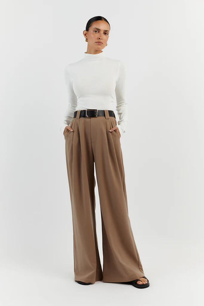 HARLEY LATTE WOOL BLEND PANT | DISSH