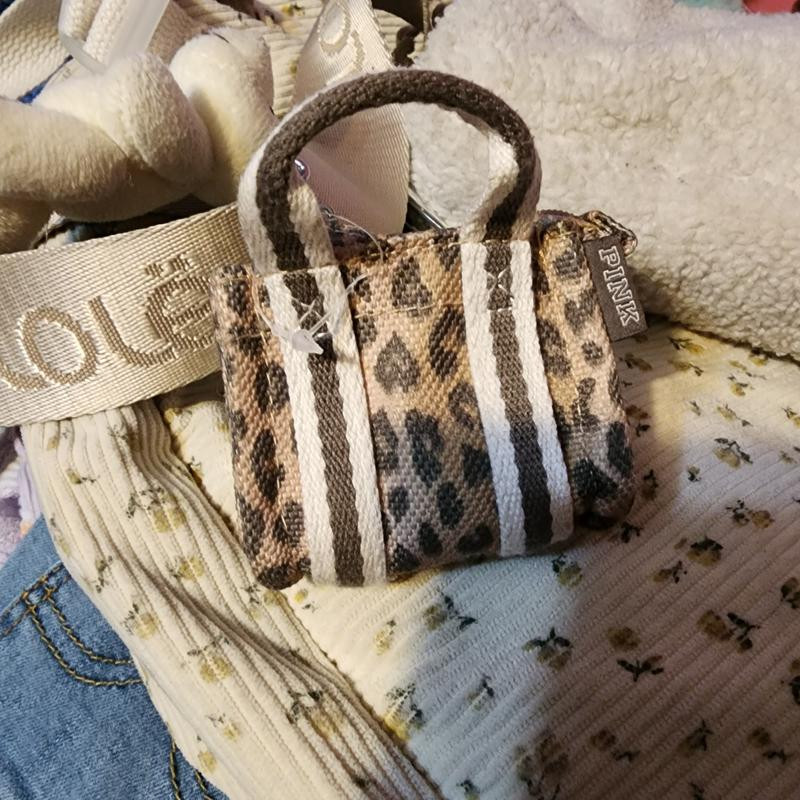 Buy Mini Tote Keychain Charm, Leopard Print - Order Small Accessories online - Victoria's Secret ... | Victoria's Secret (US / CA )