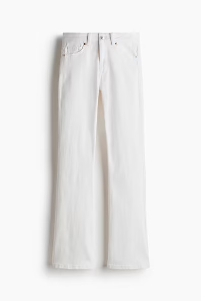 H & M - Flared High Jeans - White | H&M (US + CA)