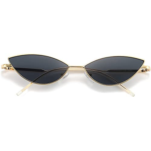 Dollger Cat Eye Cute Black Sunglasses for Women Men Triangle Vintage Trendy Cool Sun Glasses | Amazon (US)