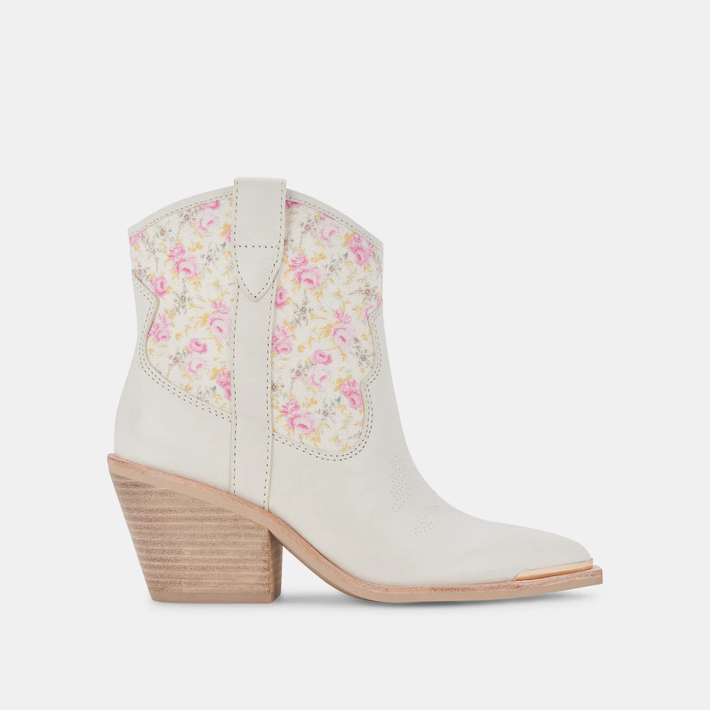 NASHE BOOTIES PINK FLORAL NUBUCK | DolceVita.com