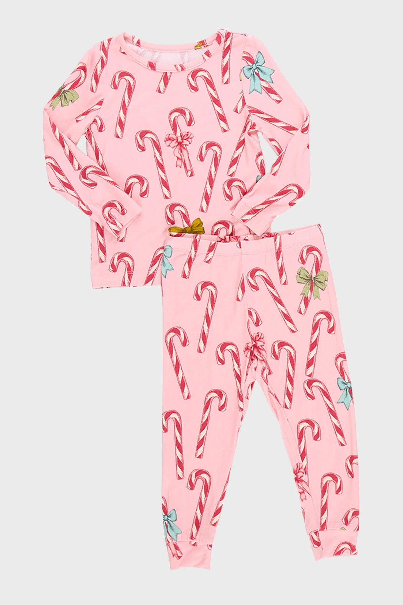 Pink Candy Cane Lane Bamboo PJ Set | Tuckernuck (US)