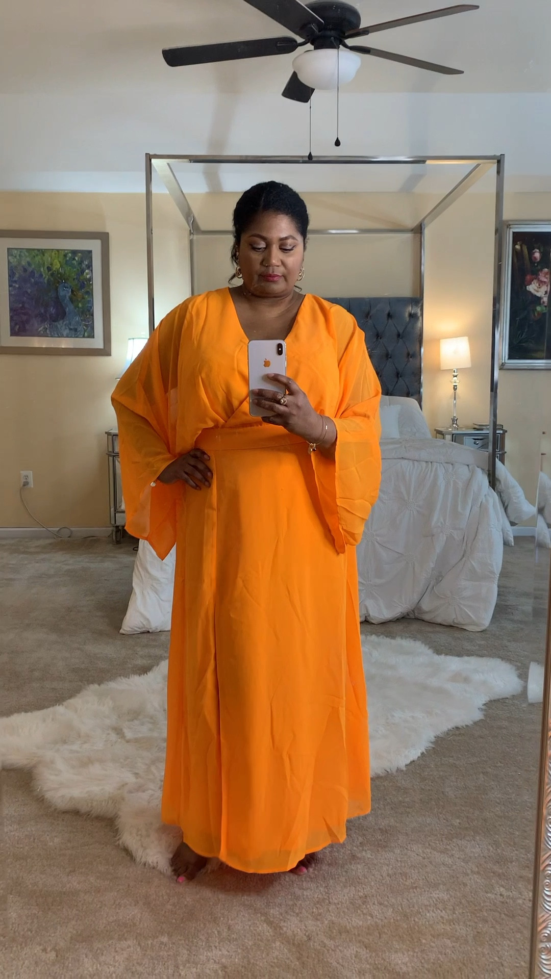 Surplice Bodice Maxi I bright orange 🍊 when you are not shy about color! Great vacation or event dress. 
I have linked some similar items. Eloquii has great sales! 
I am wearing a size 16.  Ps filmed part of a try on - dress needs some ironing 😅

#LTKfit #LTKcurves #LTKtravel