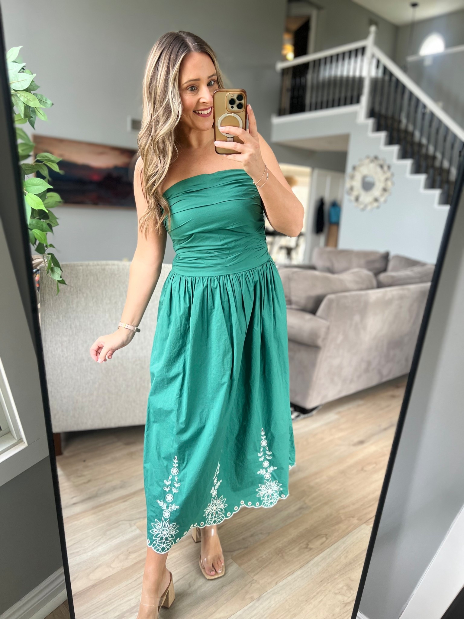 Pretty emerald green dress. Love this color for Spring. 

#LTKOver40 #LTKSeasonal