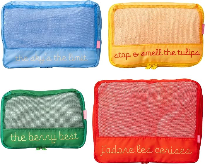 ban.do Getaway Polyester and Mesh Fruit Theme Packing Cube Set, Includes 4 Foldable Luggage Organ... | Amazon (US)
