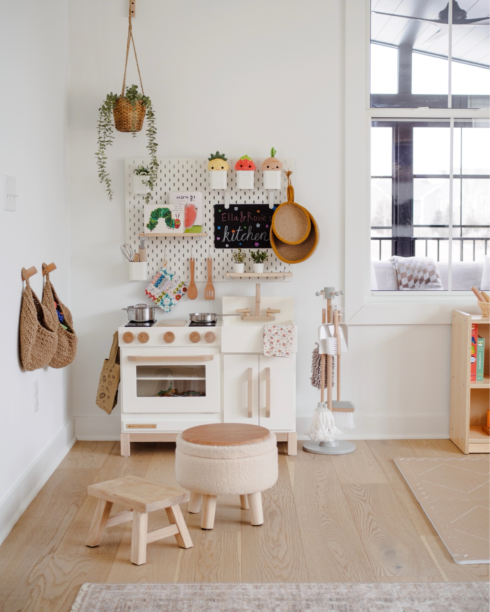 Kids modern play kitchen Milton and Goose minimalist storage  

#LTKFamily #LTKHome #LTKBaby