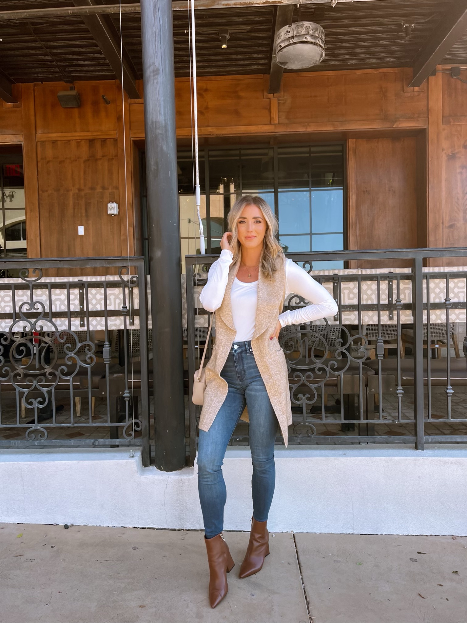 WHBM outfit - sleeveless cardigan vest is so cozy, long sleeve white tee under $50, high rise denim leggings are stretchy and flattering!! Under $100

fall outfit, fall outfits, fall fashion, fall outfits 2022, fall looks, fall looks, fall looks 2022, fall outfit inspo, fall outfit idea, casual outfits, casual fashion, casual fall fashion, whbm fall outfit

#LTKstyletip #LTKunder100 #LTKSeasonal