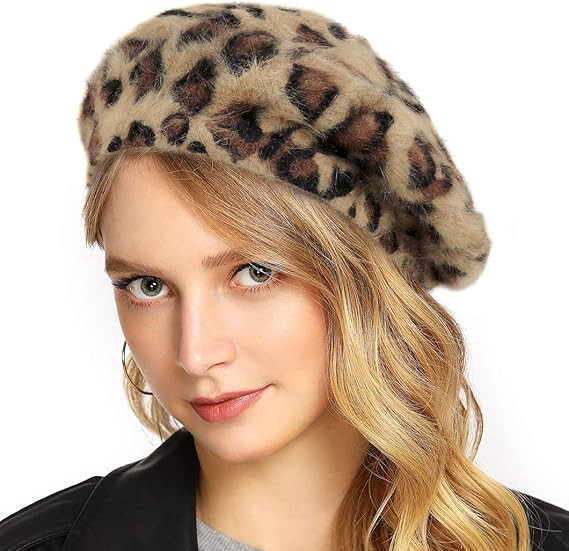 Glamorstar Damen Leopard Barett Vintage Hut | Amazon (DE)