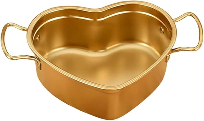 Luxshiny Stainless Steel Saucepan Heart Shaped Soup Pot Stockpot Pasta Pot Milk Warmer Pot Ramen ... | Amazon (US)