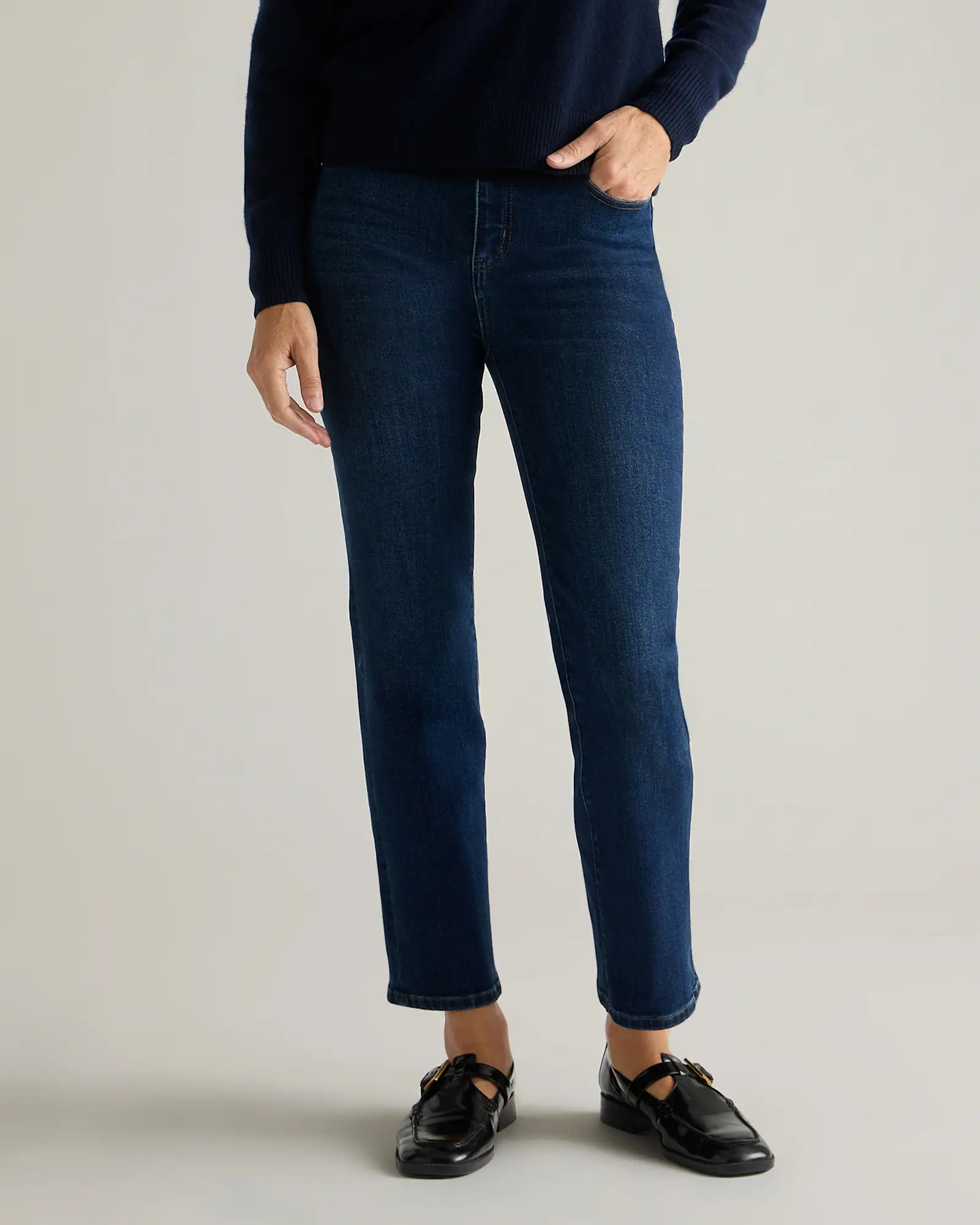 Stretch High Rise Straight Jeans - 26" inseam | Quince