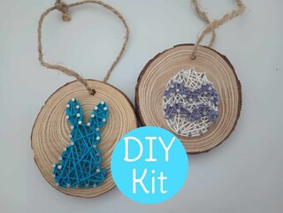 Diy String Art Easter Spring Craft Kits. Make A Bunny And An Egg. Prenailed Or Nails And Template In Kit Make Your Own | . M | Michaels Stores