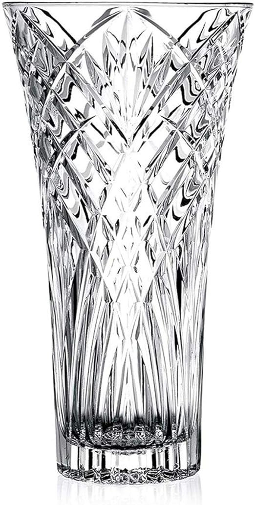 Vase 12" Flower Vases, Tall Crystal Vase, Clear Lead-Free Glass Vase for Flowers, Large Glass Vas... | Amazon (US)