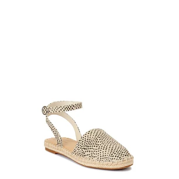 Time and Tru Women's Ankle Strap Espadrille Flats (Wide Width Available) | Walmart (US)