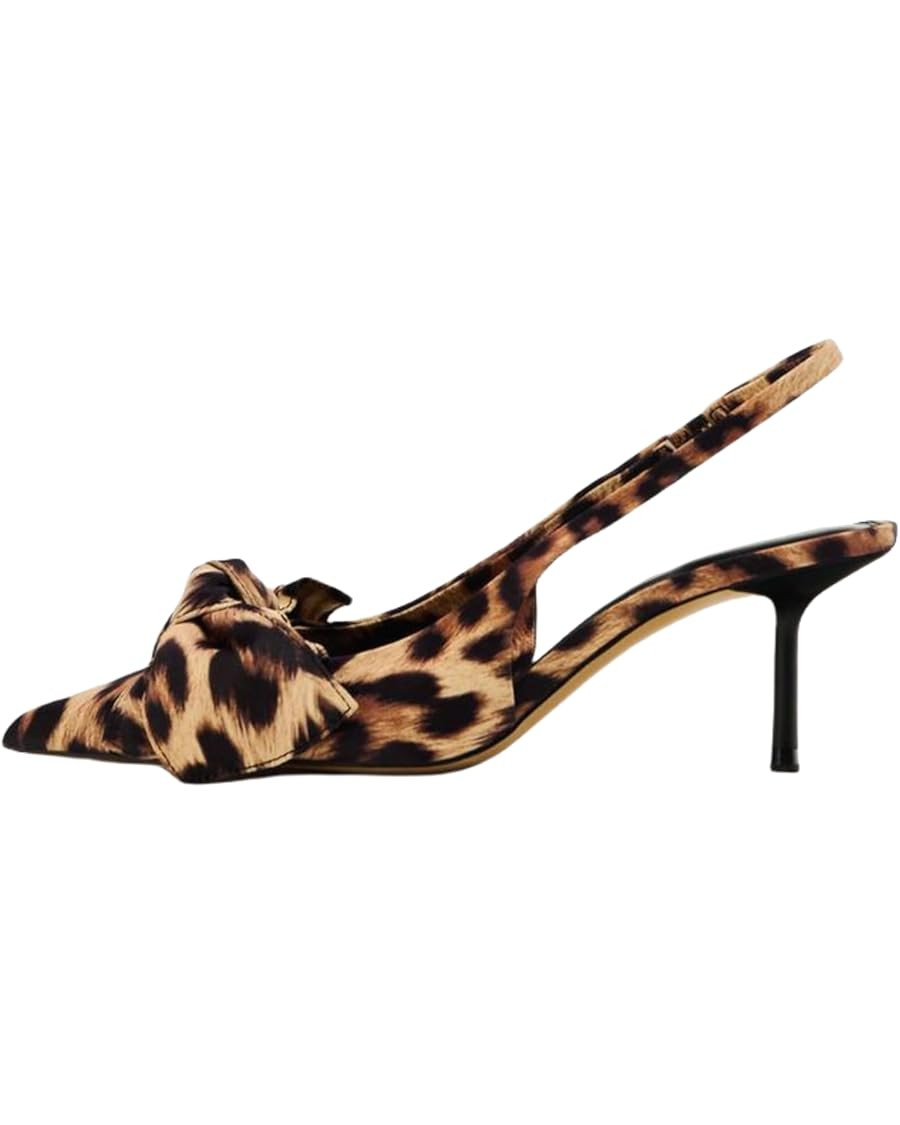 Women's Leopard Slingback Pumps Bow Knot Closed Pointy Toe Kitten Heels for Women Animal Print Ba... | Amazon (US)