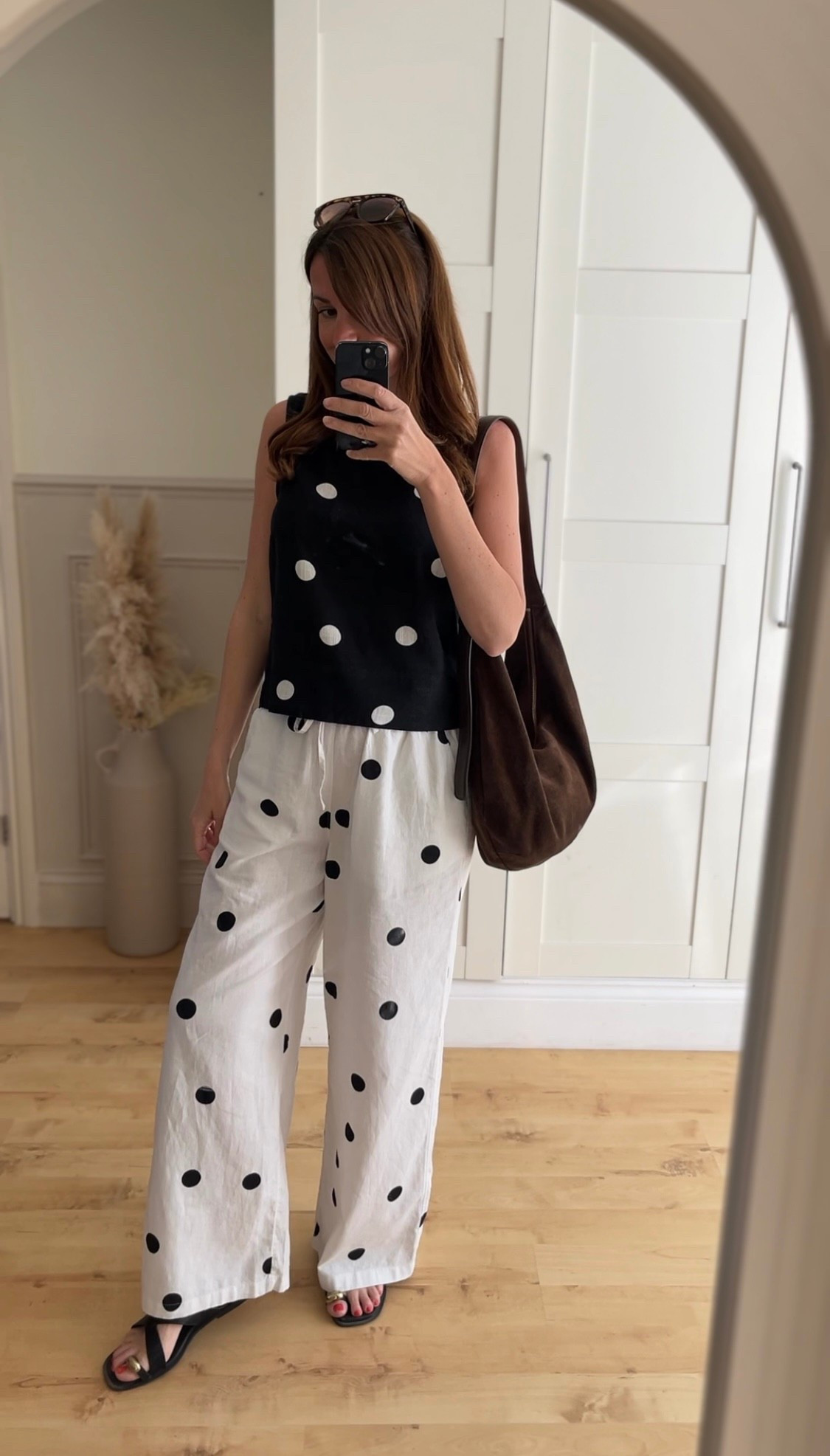 Polka dot top size 10.
Polka dot trousers size 10 regular.



#LTKuk #LTKsummer #LTKspring