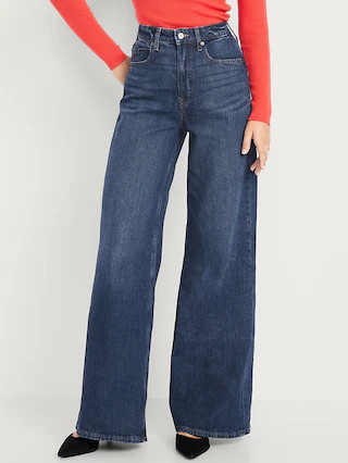 Extra High-Waisted Super Wide-Leg Jeans | Old Navy (US)