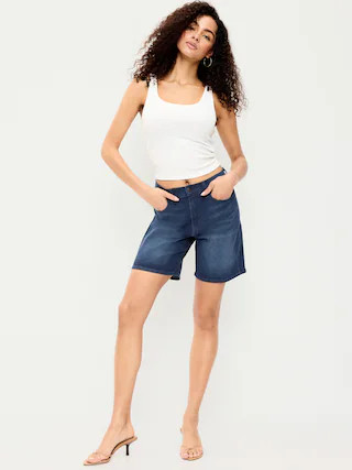 High-Waisted Wow Jean Shorts -- 7-inch inseam | Old Navy (US)
