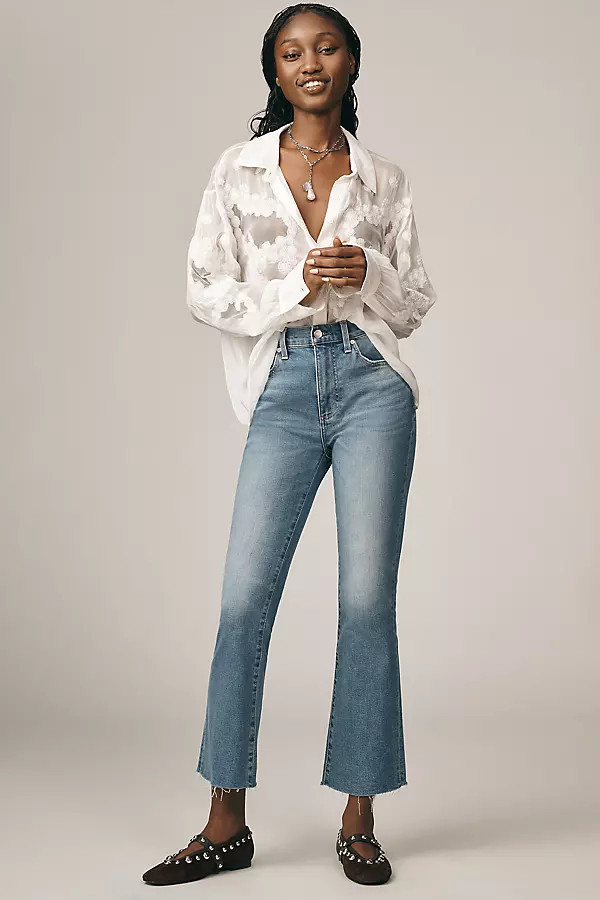 Lennon High-Rise Crop Flare Jeans | Anthropologie (US)