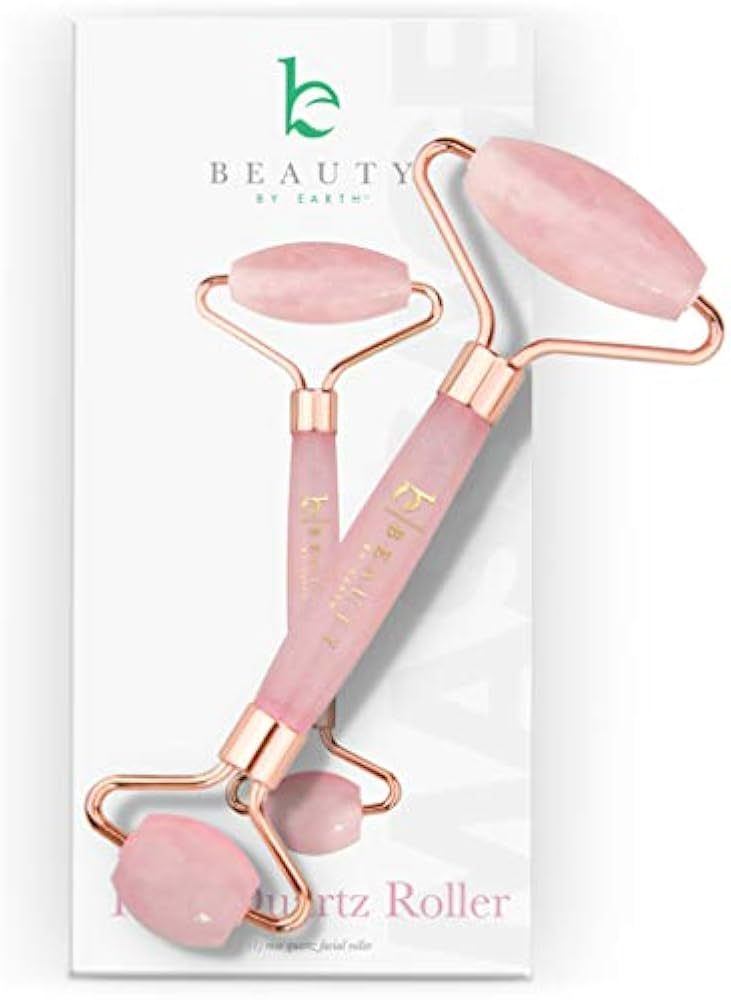 Rose Quartz Face Roller Skin Care Tools - Face Massager Roller, Facial Roller & Eye Roller for Puffy | Amazon (US)