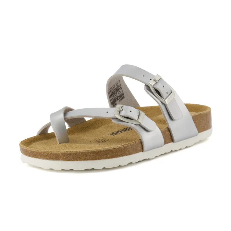 Cushionaire Women's Luna Cork Footbed Sandals with +Comfort, Wide Widths Available | Walmart (US)