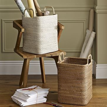 Modern Weave Handled Baskets | West Elm (US)