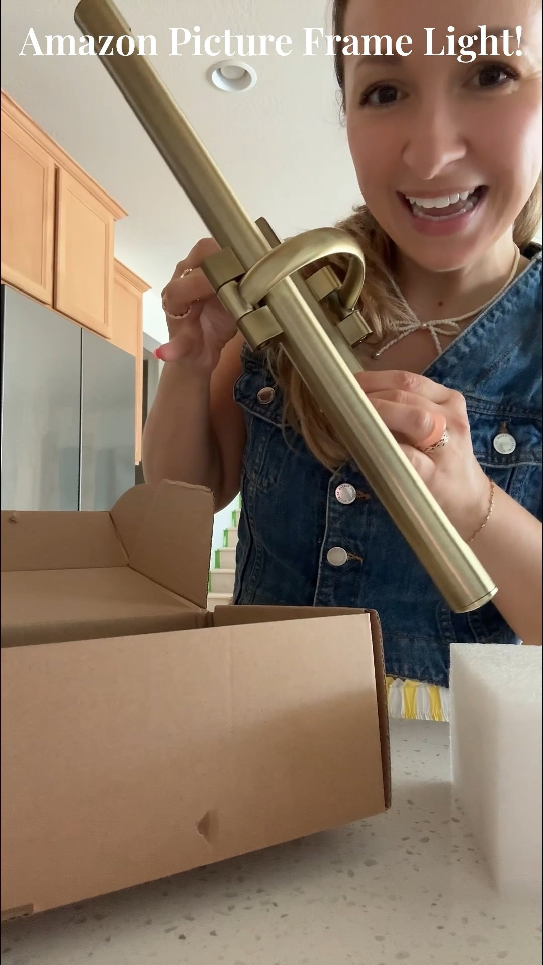 Unboxing my picture frame light for my entryway 🤩 this is the antique bronze although it has a perfect silvery brass look without being yellow or gold looking. It looks high end and I was able to choose from three sizes! I chose the 15.5 inch which is the middle length. It has a remote with three different lights settings and dimmer with timer. It’s led and rechargeable. I can’t wait to hang it up and show you all how my entryway turned out ☺️ 

#LTKFindsUnder50 #LTKHome #LTKFindsUnder100