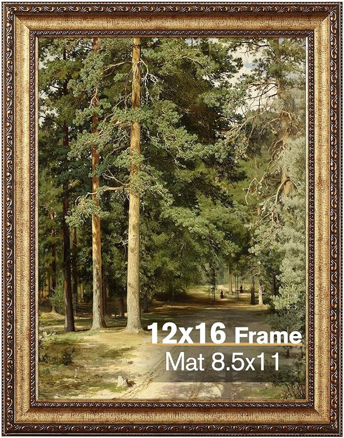 12x16 Antique Bronze Vintage Picture Frame, Ornate Vintage Picture Frames for Wall or Tabletop Di... | Amazon (US)