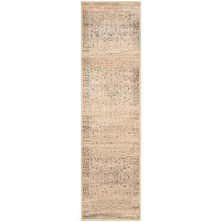 Vintage Warm Beige 2 ft. x 8 ft. Border Runner Rug | The Home Depot