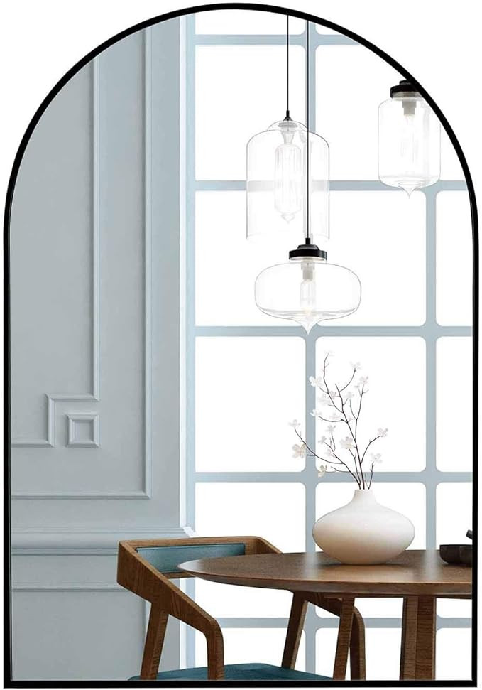 Arched Mirrors 24 x 36 Inch for Bathroom,Bedroom,Living Room Wall Mounted,Vanity Black Vertical W... | Amazon (US)